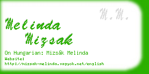 melinda mizsak business card